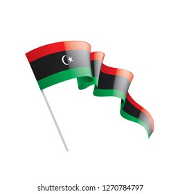 Libya flag, vector illustration on a white background