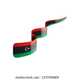 Libya flag, vector illustration on a white background