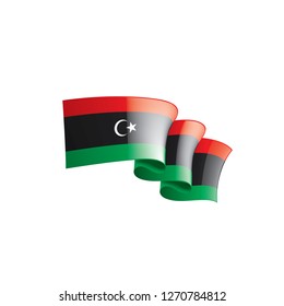 Libya flag, vector illustration on a white background