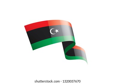 Libya flag, vector illustration on a white background