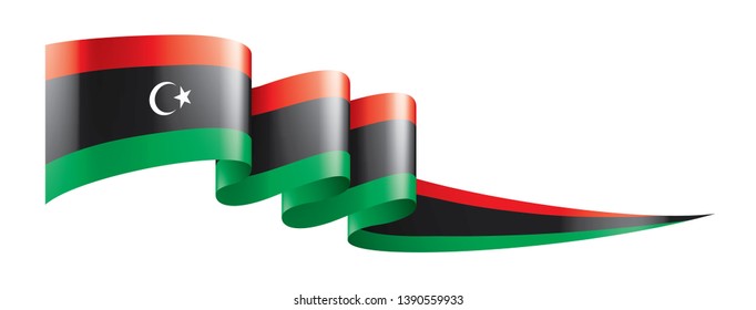 Libya flag, vector illustration on a white background