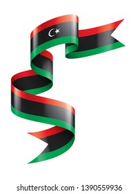 Libya flag, vector illustration on a white background