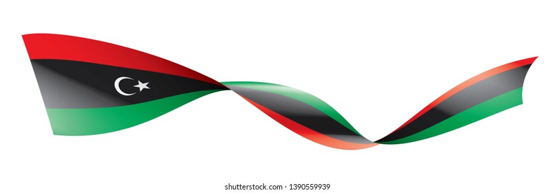 Libya flag, vector illustration on a white background