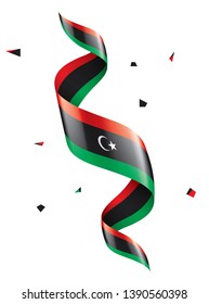 Libya flag, vector illustration on a white background