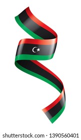 Libya flag, vector illustration on a white background
