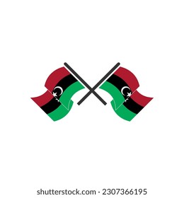 Libya flags icon set, Libya independence day icon set vector sign symbol
