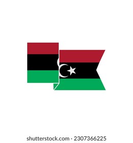 Libya flags icon set, Libya independence day icon set vector sign symbol