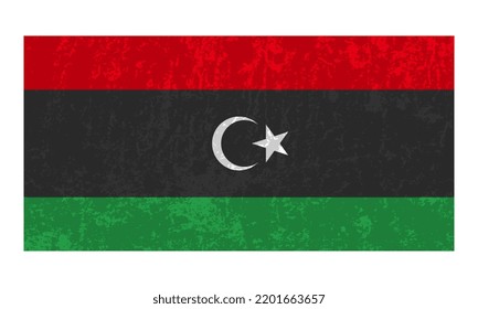 Bandera griega libia, colores oficiales y proporción. Ilustración vectorial.