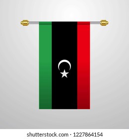 Libya hanging Flag