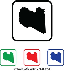 Libya Icon Illustration with Four Color Variations