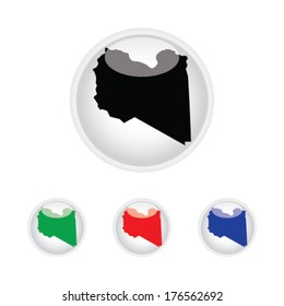 Libya Icon Illustration with Four Color Variations