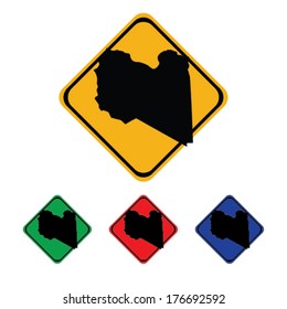 Libya Icon Illustration with Four Color Variations