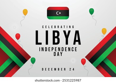 Libya Independence Day vector design template good for celebration usage. Libya Independence Day design. flat design. esp 10.