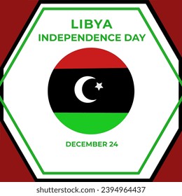 Libyen Independence Day, Vektorgrafik am 24. Dezember, geeignet für Grußkarten, Poster und Banner