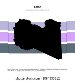 Libya map with creative design vector 