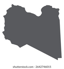 Libya map. Map of Libya in grey color