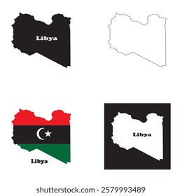 libya map icon vector illustration symbol design