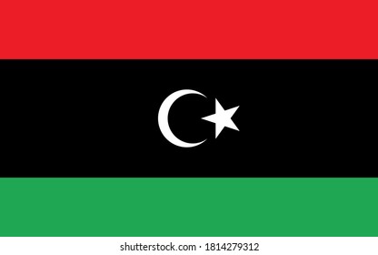 Libya nation flag design template