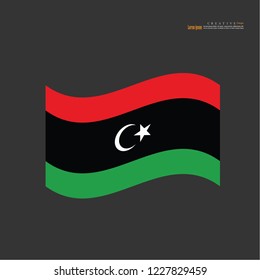 Libya National Flag Background Texturevector Illustration Stock Vector ...