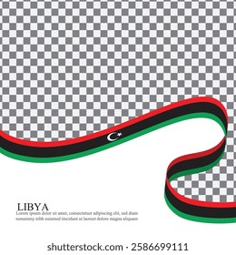 Libya national flag ribbon stock vector