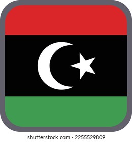 Libya national flag  vector Illustration material