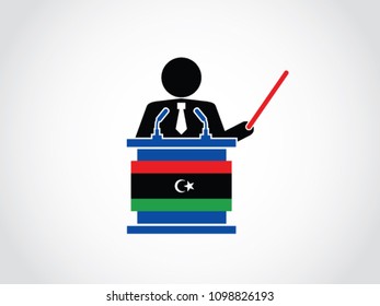 Libya Podium Analyze Speech