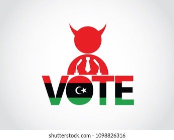 Libya Podium Evil Politician Speech Vote