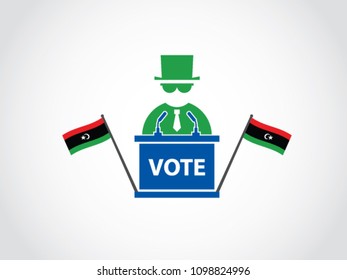 Libya Podium Mafia Speech Poll
