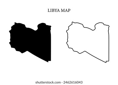 Libya region country map vector