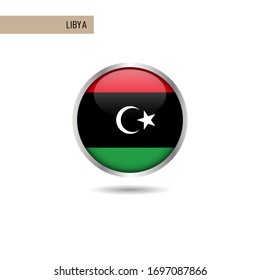 Libya round flag vector design template
