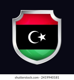 Libya Silver Shield Flag Icon