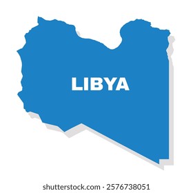 Libya simple flat vector illustration map