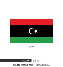 Libya square flag on white background and specify is vector eps10.