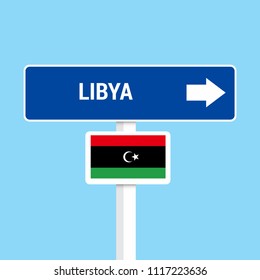 Libya traffic signs board design vector 