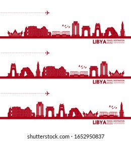 Libya travel destination grand vector illustration. 