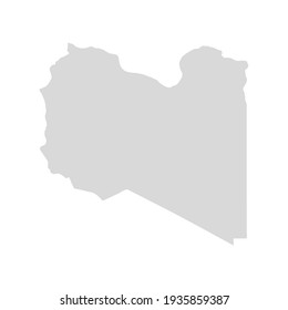 Libya vector map grey symbol. Libia country illustration