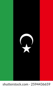 Libya Vertical Flag, Vertical Flag Libya