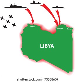 Libya War Vector Illustration