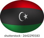 Libyan Flag Oval Sphere - National Symbol of Libya