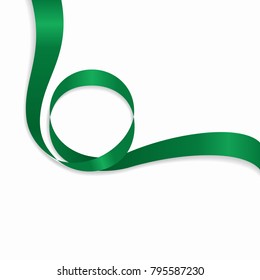Libyan flag wavy abstract background. Vector illustration.