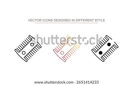 Lice Comb icon design with white background stock illustration