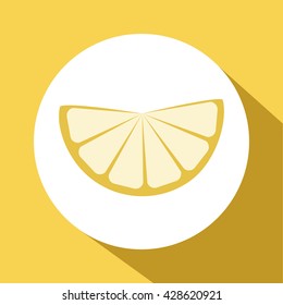 lice of lemon icon. slice of lemon sign