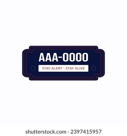 licence holder plate vector design 