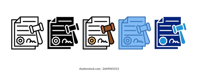Elemento Ícone Do Contrato De Licença Para Design