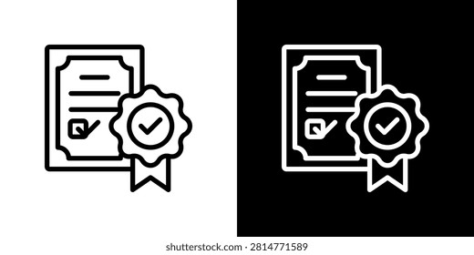 License Agreement Icon Sheet Black And White
