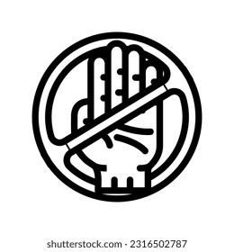 license cancel line icon vector. license cancel sign. isolated contour symbol black illustration