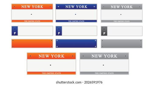 License car number plates vector