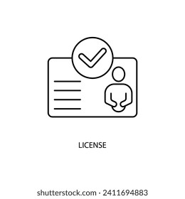 license concept line icon. Simple element illustration. license concept outline symbol design.