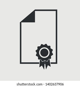 License flat vector icon grey