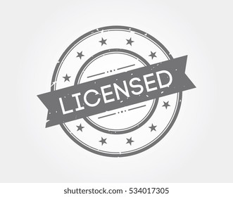license. gray stamp sign